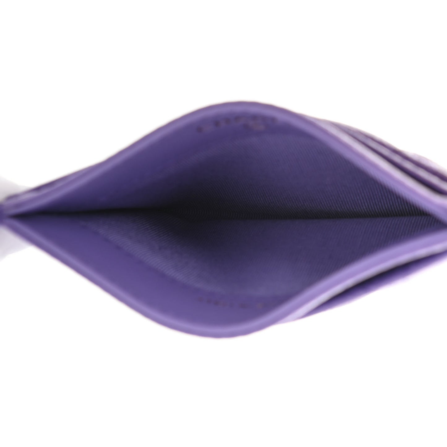 Caviar Quilted Card Holder Purple