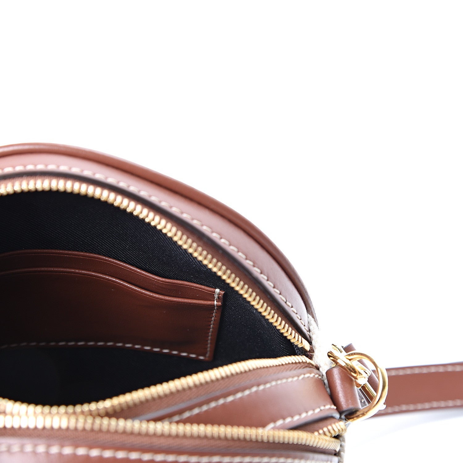 Burberry Canvas Calfskin Louise Bag Natural 6 of 9