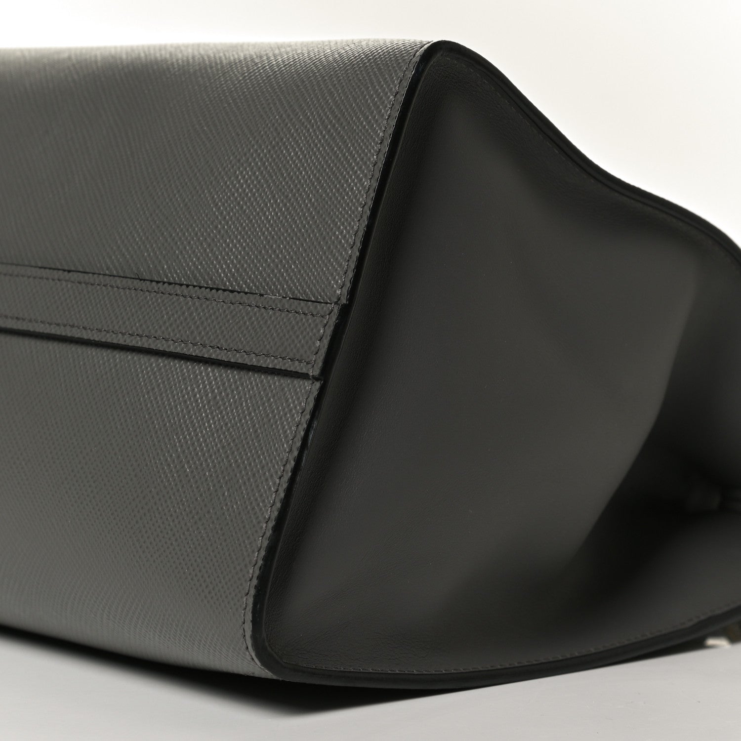 Prada Saffiano Cuir Calfskin Medium Monochrome Top Handle Tote Talco 10 of 12