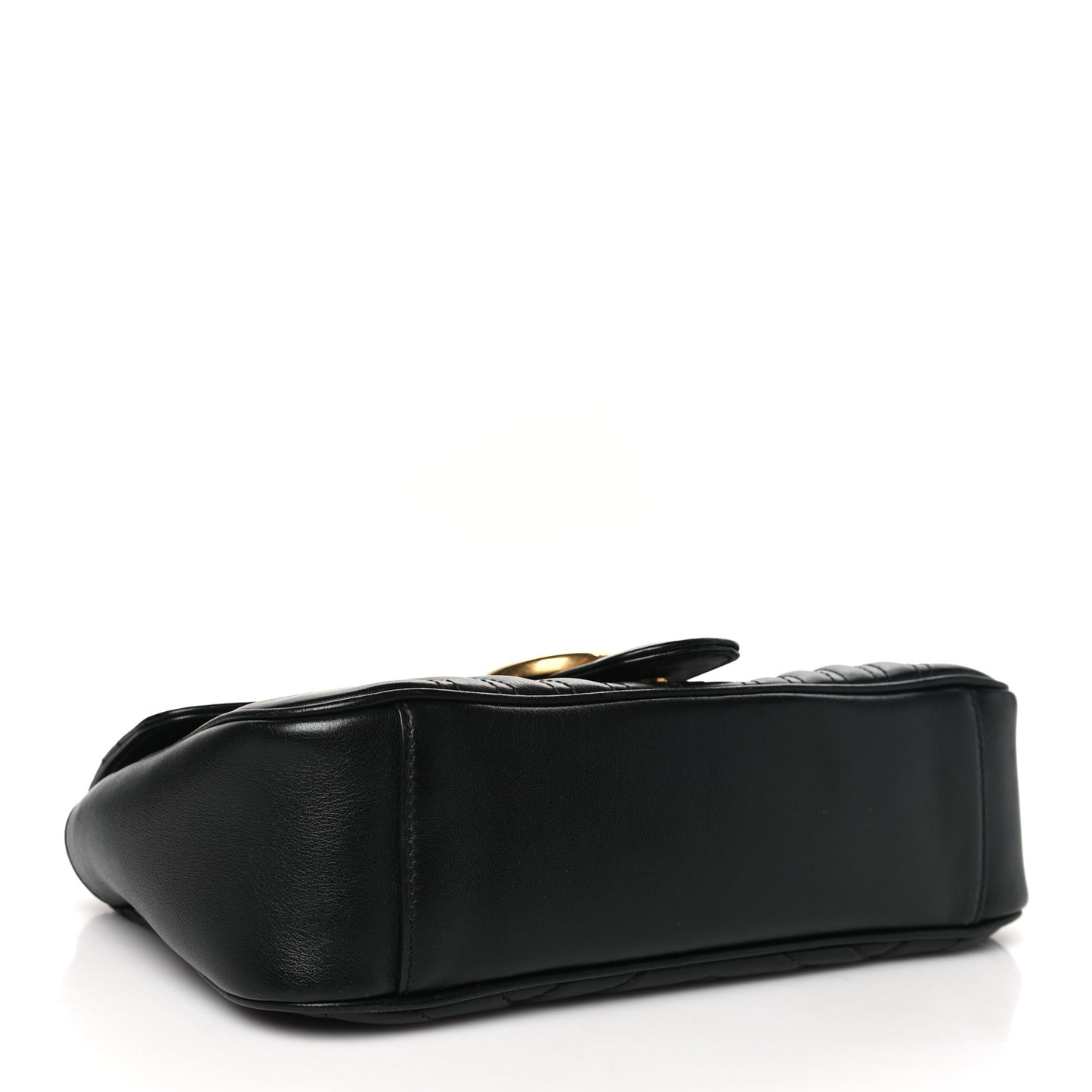 Calfskin Matelasse Small GG Marmont Shoulder Bag Black