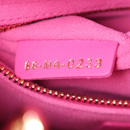 Christian Dior Lambskin Cannage Small My ABCDior Lady Dior Fuchsia 7 of 11