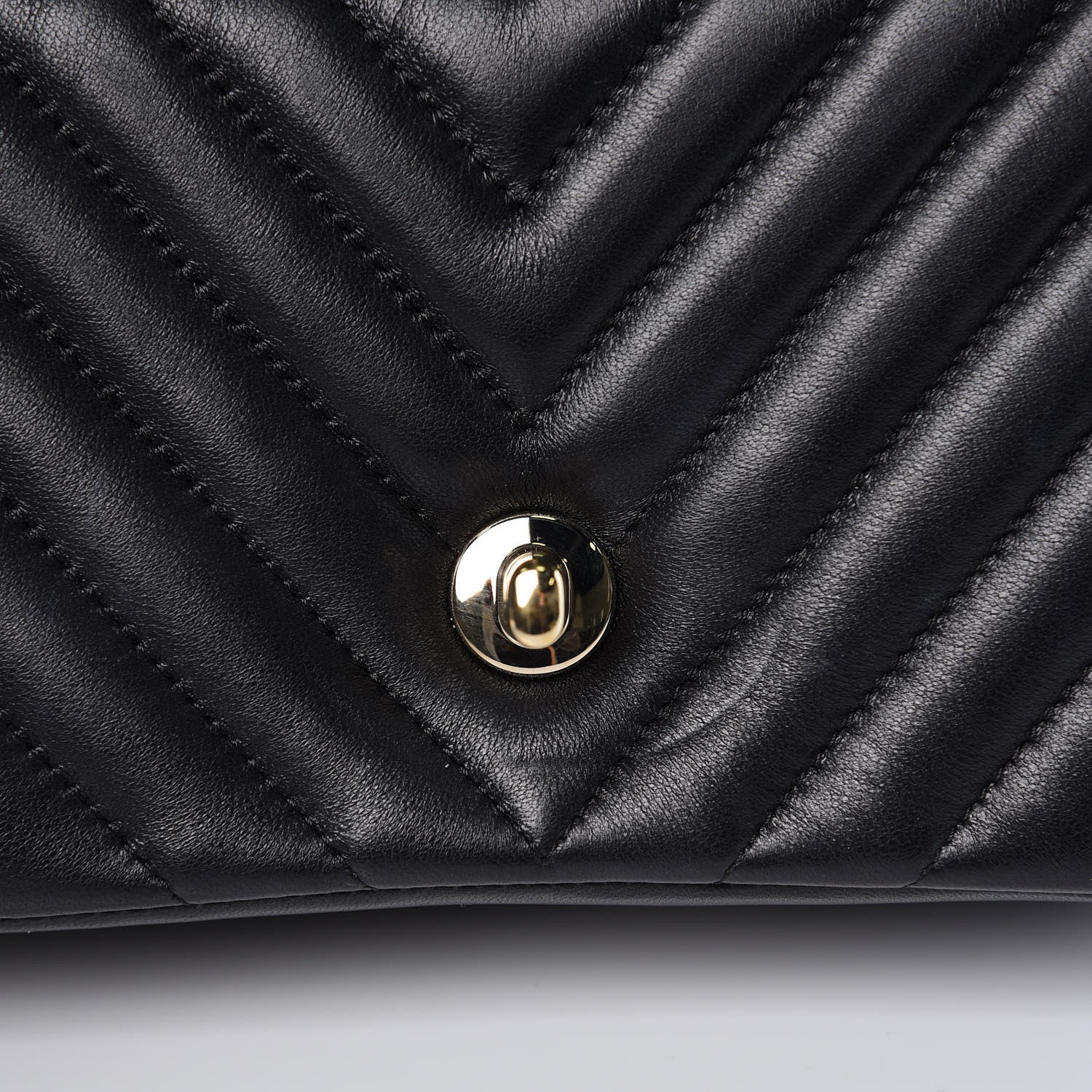 Chanel Lambskin Chevron Quilted Mini Rectangular Flap Black 11 of 13