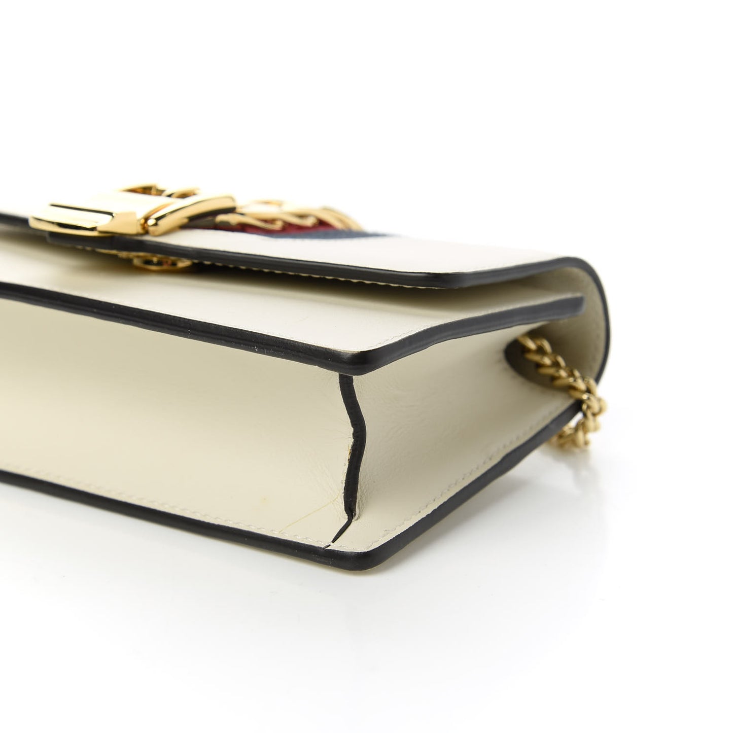 Calfskin Super Mini Sylvie Chain Shoulder Bag White