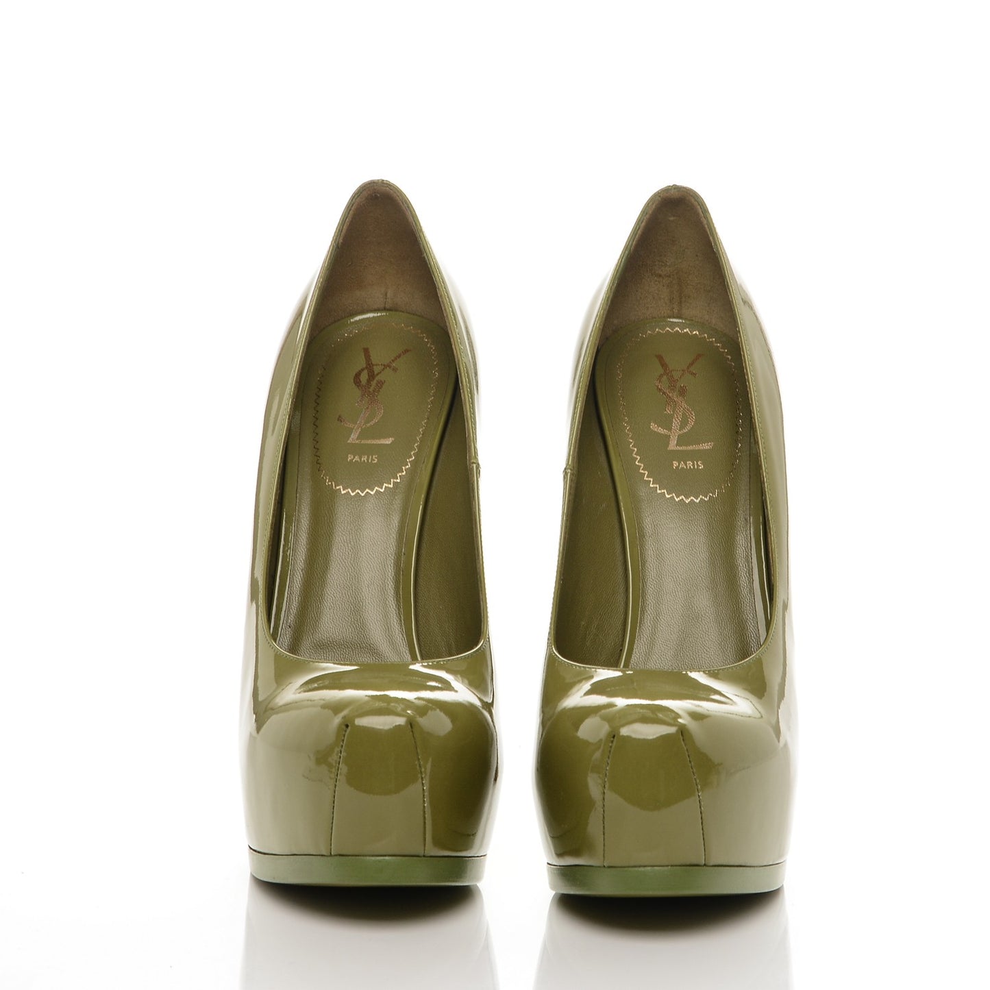 Vitello Vernice Tribtoo 105 Pumps 40.5 Soft Olive