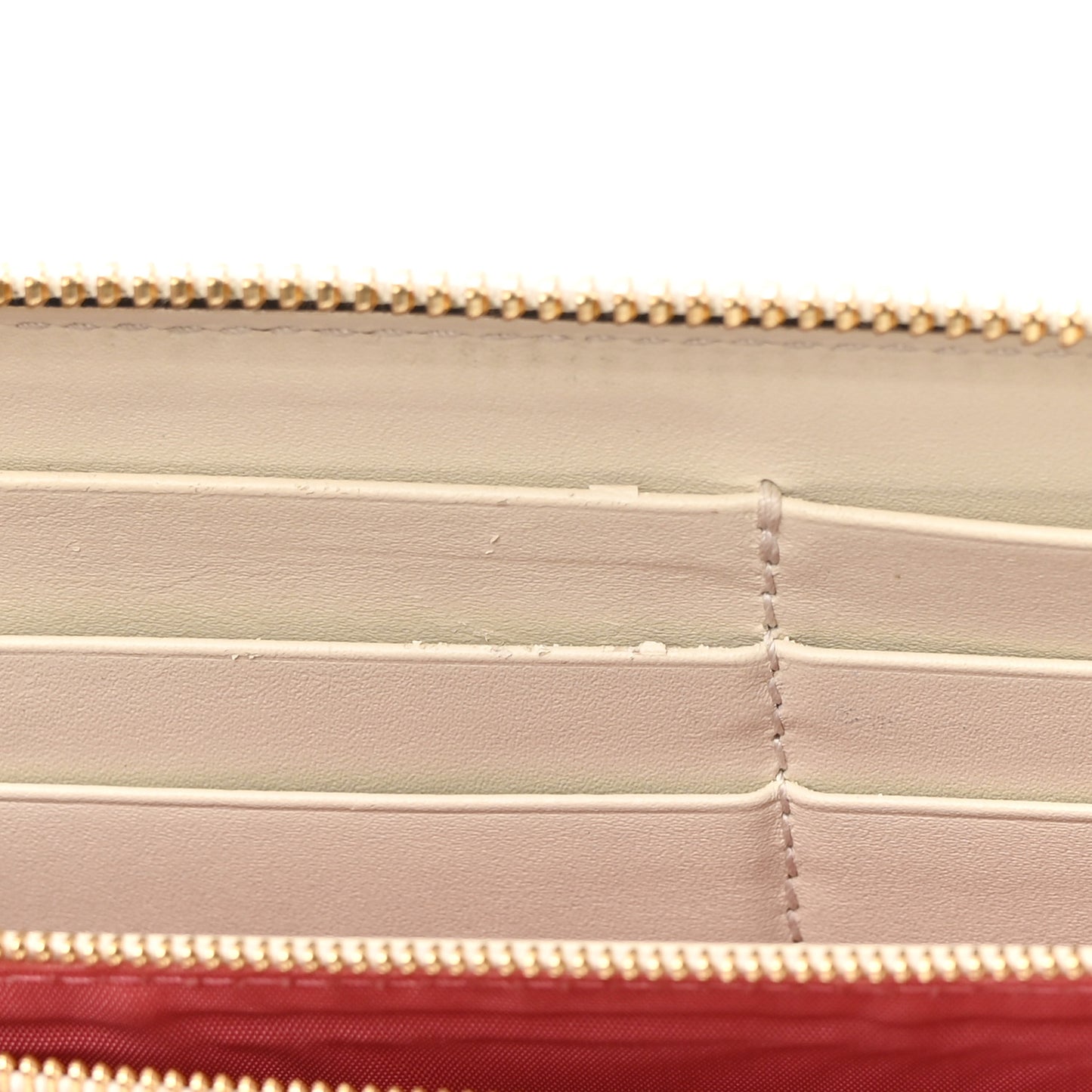 GG Supreme Monogram Les Pommes Zip Around Wallet Beige Multicolor Mystic White