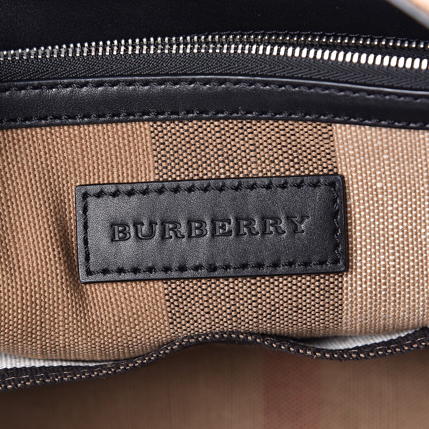 Burberry Canvas Mega Check Medium Ashby Hobo Black 6 of 15