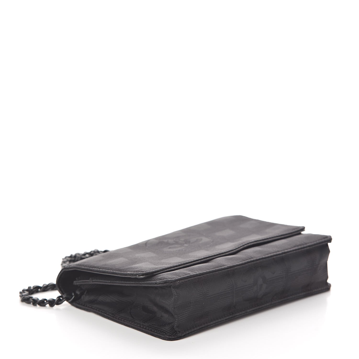 Chanel Nylon Travel Wallet On Chain WOC Black 4 of 11