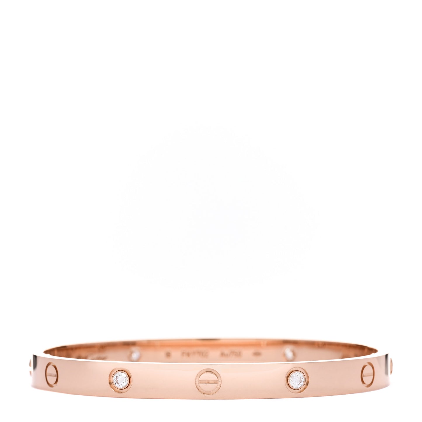 18K Pink Gold 4 Diamond LOVE Bracelet 18