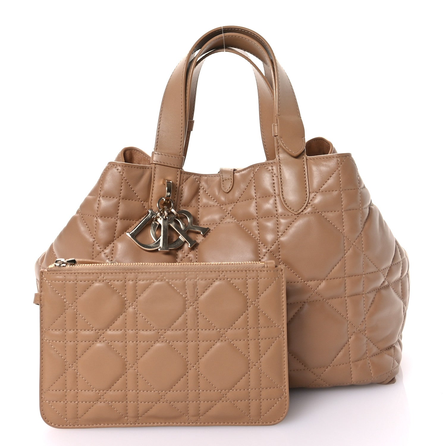 Christian Dior Calfskin Macrocannage Medium Toujours Tan 3 of 11