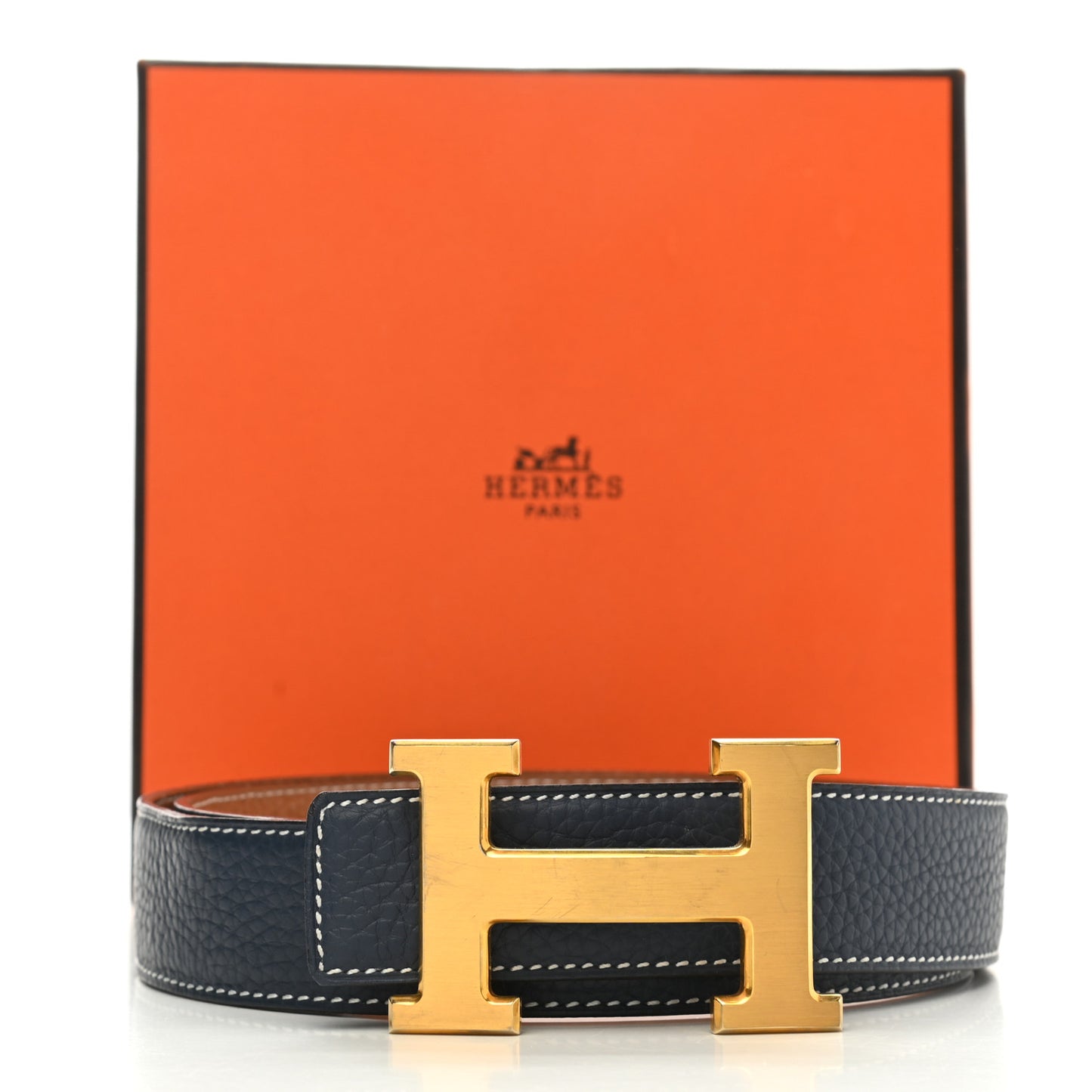 Togo 32mm H Belt 90 Bleu de Malte Gold