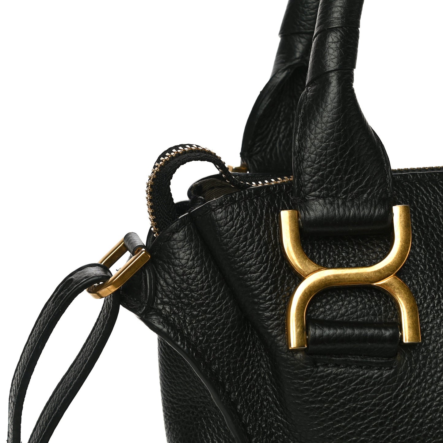 Calfskin Medium Marcie Satchel Black