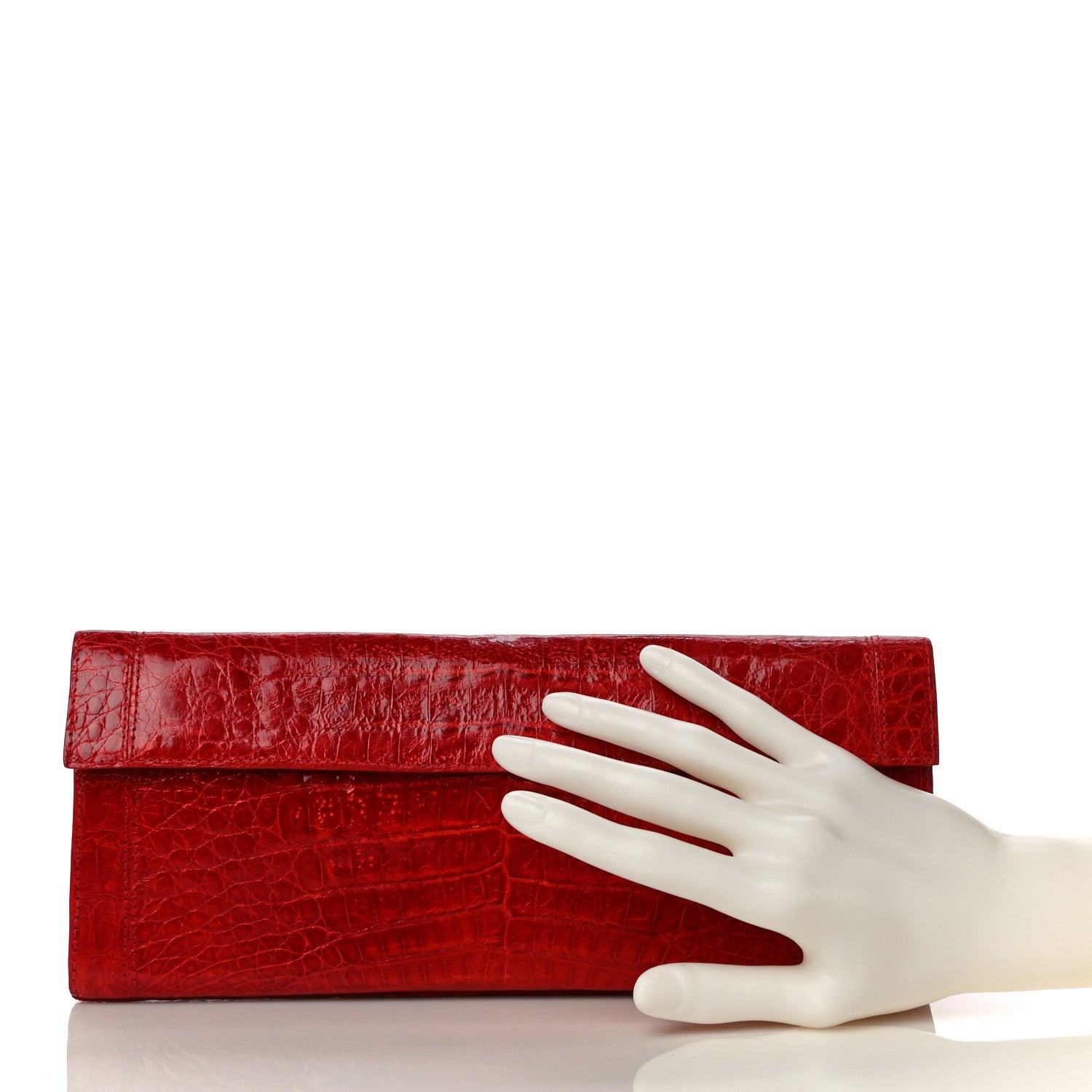 Nancy Gonzalez Crocodile Clutch Red 2 of 10
