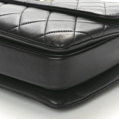 Chanel Lambskin Quilted Medium Trendy CC Flap Dual Handle Bag Black 10 of 10