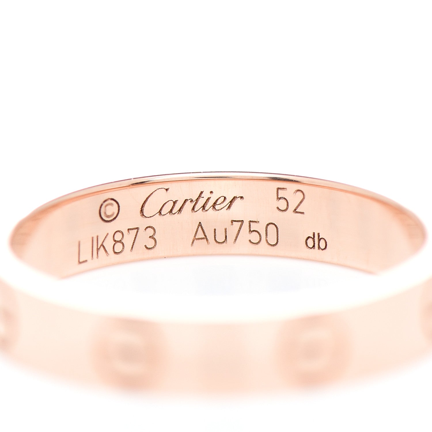 Cartier 18K Pink Gold 3.5mm LOVE Wedding Band Ring 52 6 4 of 5