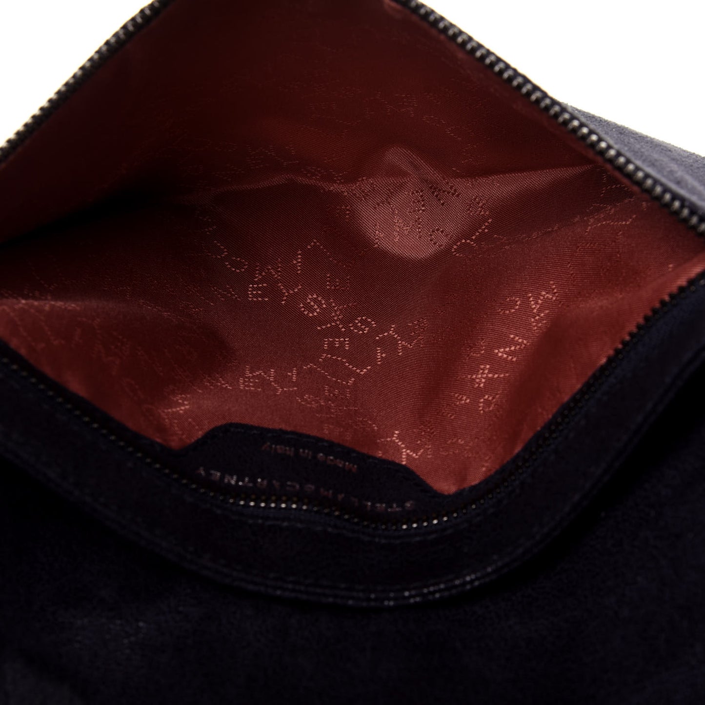 Shaggy Deer Falabella Fold Over Clutch Navy Blue