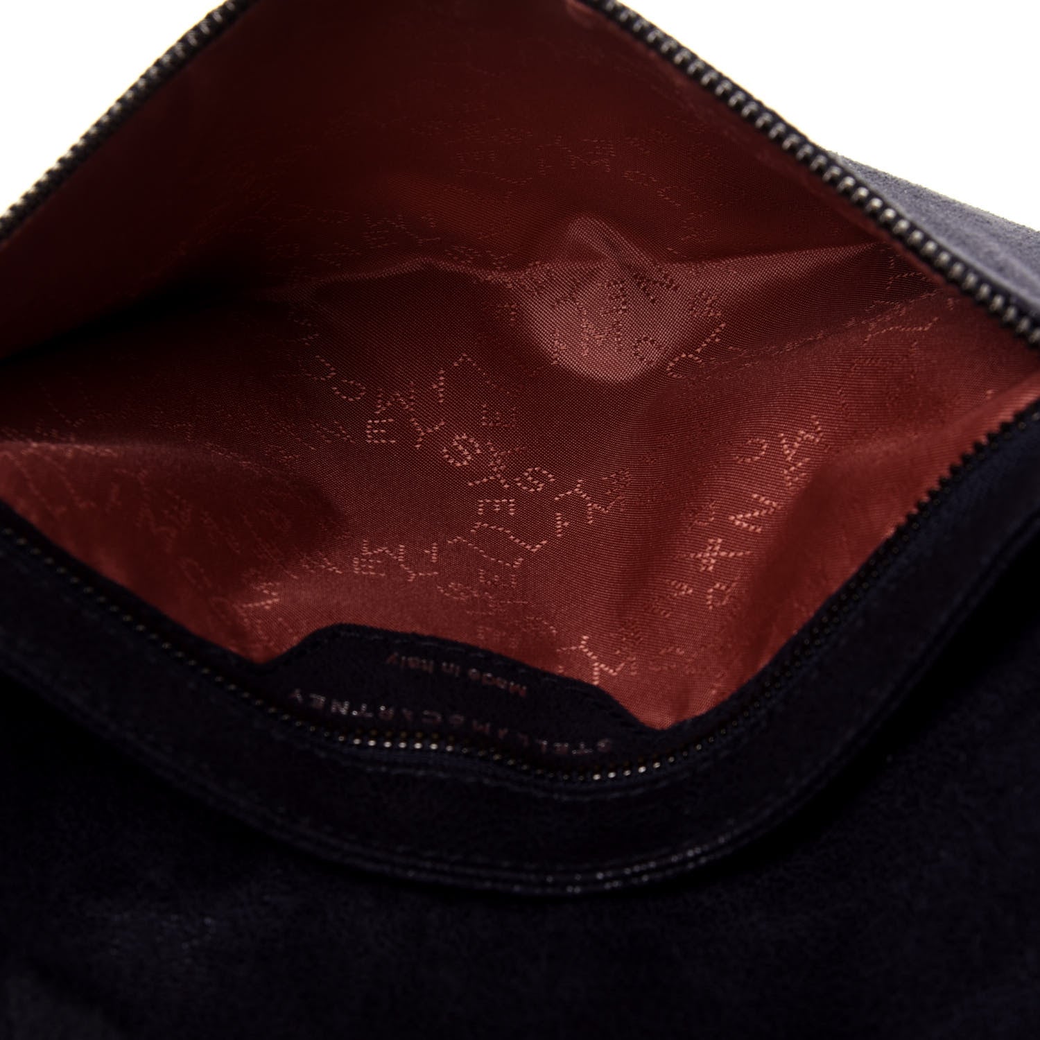 Stella McCartney Shaggy Deer Falabella Fold Over Clutch Navy Blue 6 of 12