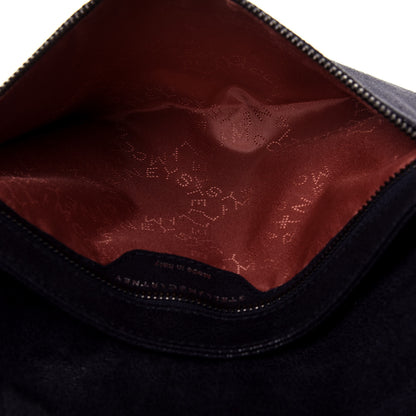 Stella McCartney Shaggy Deer Falabella Fold Over Clutch Navy Blue 6 of 12