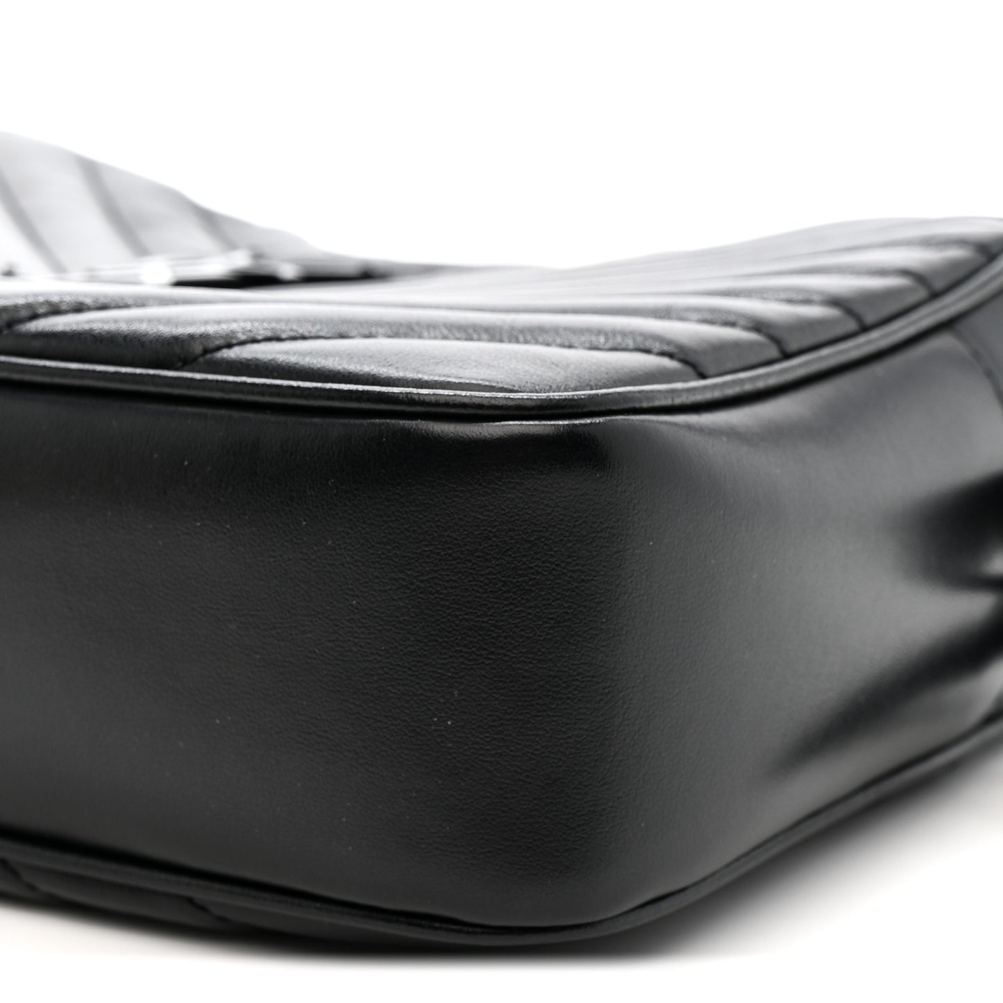 Calfskin Matelasse Monogram Monochrome Lou Camera Bag Black