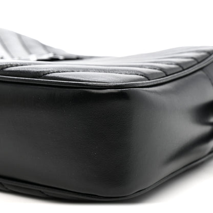 Saint Laurent Calfskin Matelasse Monogram Monochrome Lou Camera Bag Black 10 of 14