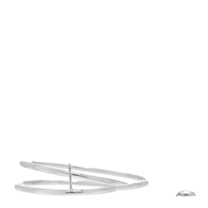 Hermes Sterling Silver Vertige Coeur GM Single Right Earring 3 of 5