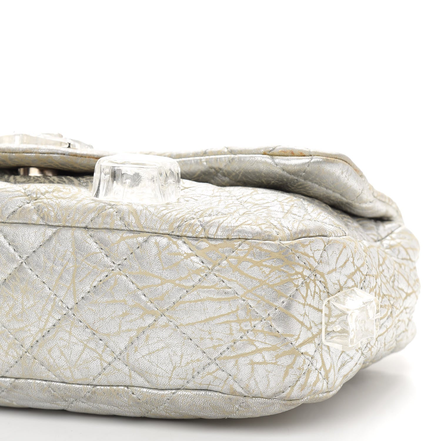 Chanel Calfskin Ice Cube On the Rocks Medium Flap Silver 8 of 10