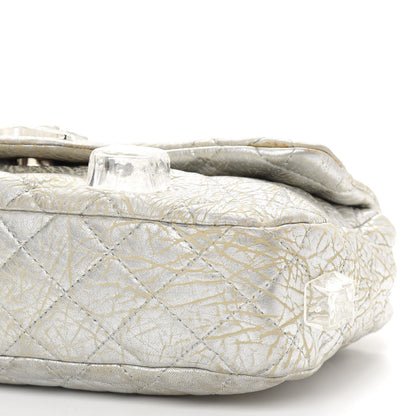 Chanel Calfskin Ice Cube On the Rocks Medium Flap Silver 8 of 10