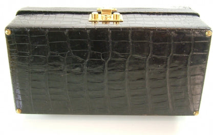Hermes Crocodile Sac Mallette 26 Black 5 of 10