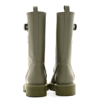 Louis Vuitton Rubber Calfskin Territory Flat Boots 37 Khaki 5 of 10