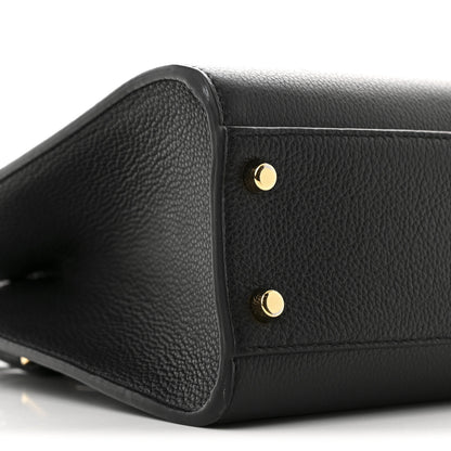 Versace Grainy Calfskin Virtus Top Handle Tote Black 8 of 9