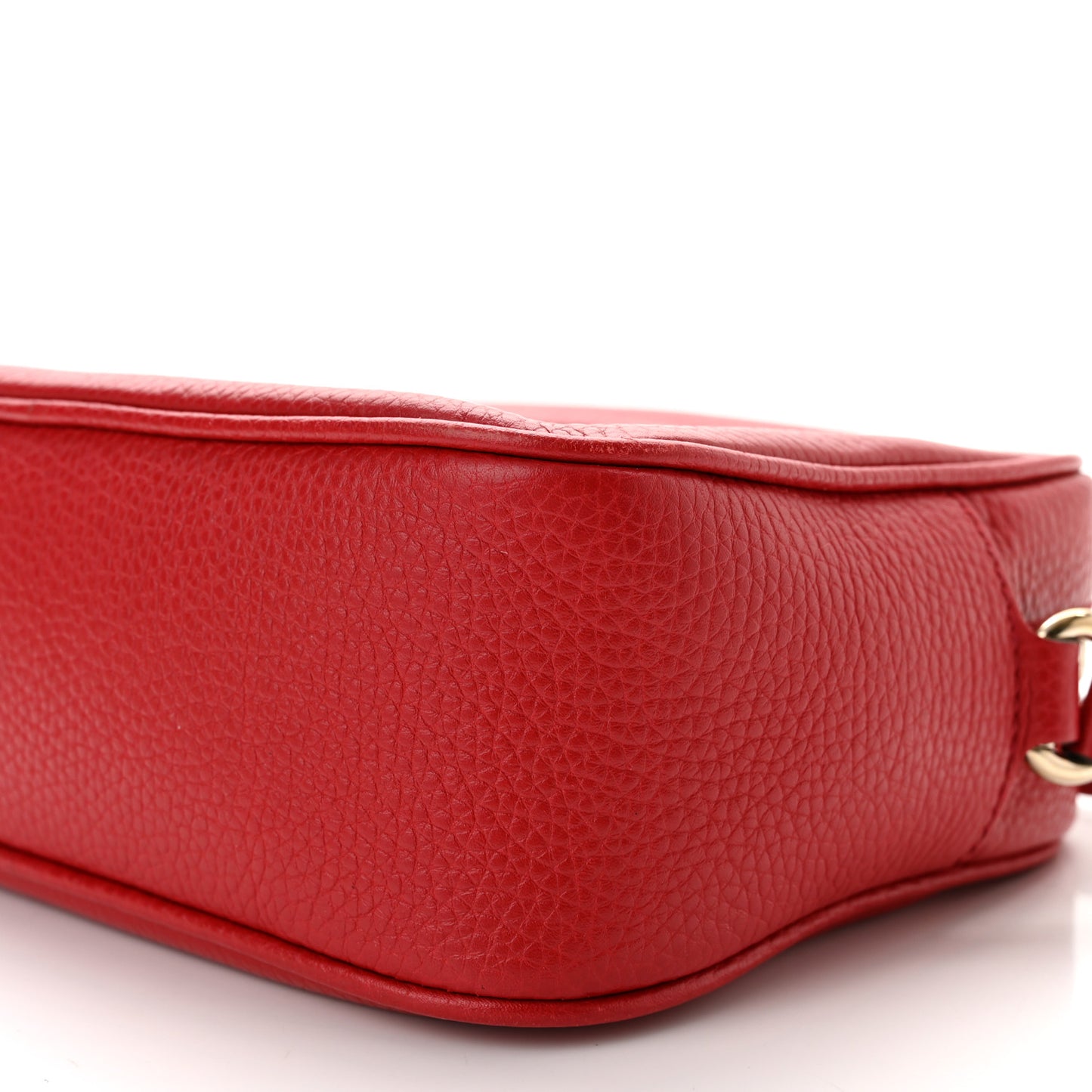 Pebbled Calfskin Small Soho Disco Bag Tabasco Red