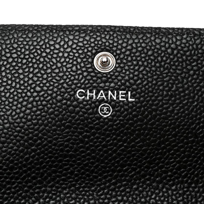 Chanel Caviar Quilted Large Gusset Flap Wallet Black 6 of 8