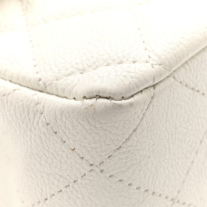 Chanel Crumpled Calfskin Quilted Medium Double Flap White 12 of 14
