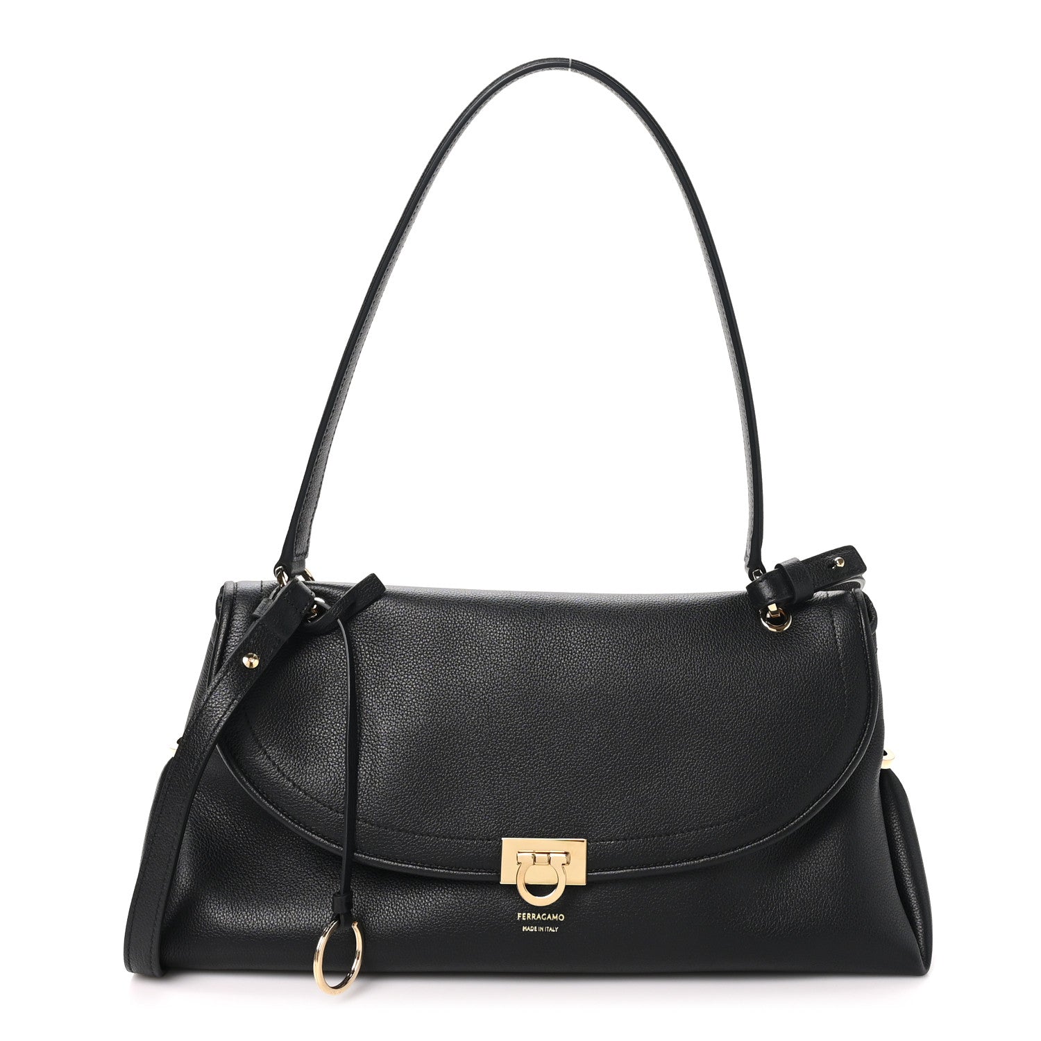 Salvatore Ferragamo Calfskin Medium Sofia 2026 Shoulder Bag Black 1 of 10