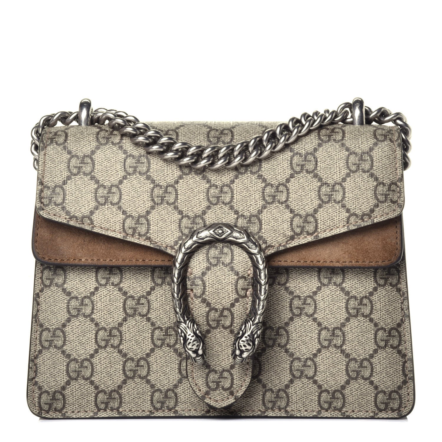 Gucci GG Supreme Monogram Mini Dionysus Shoulder Bag Taupe 1 of 9