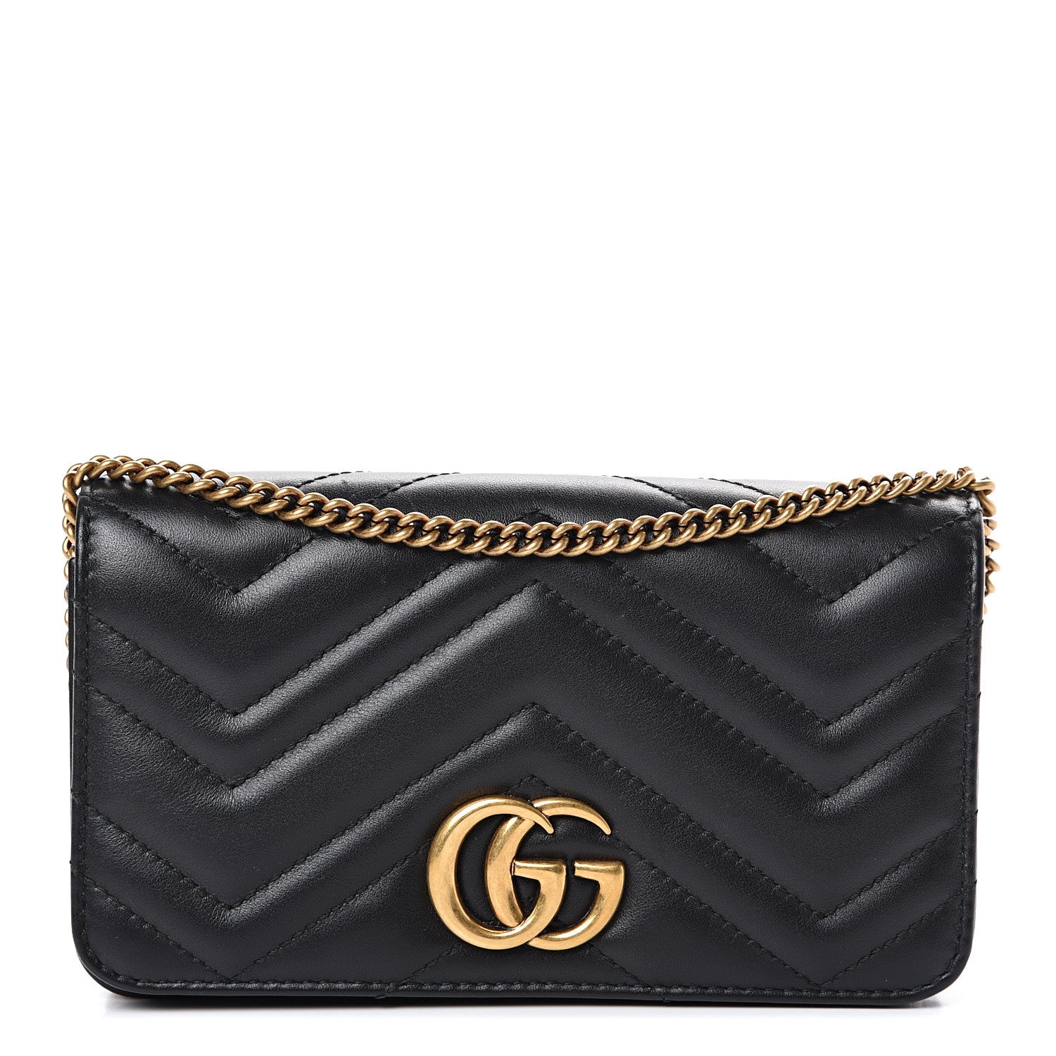 Gucci Calfskin Matelasse GG Marmont Mini Bag Black 1 of 14