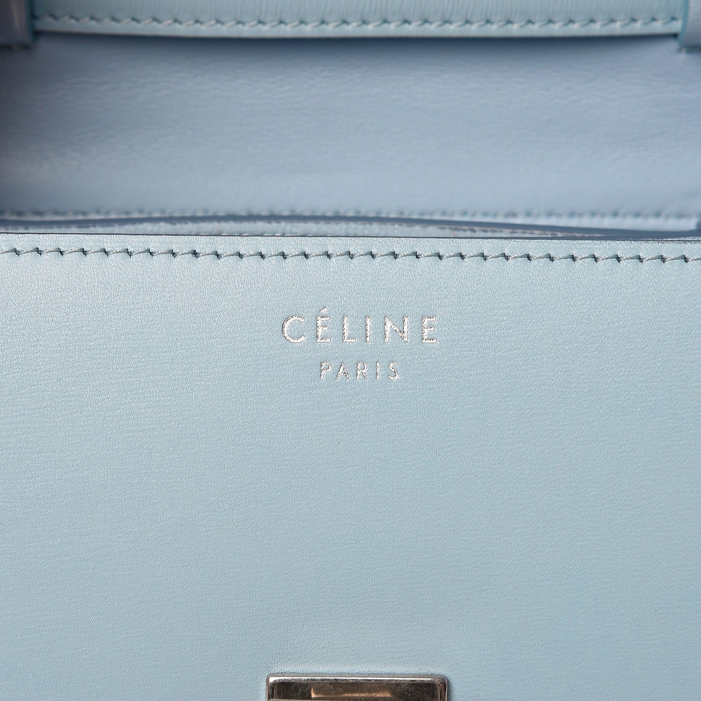 Smooth Calfskin Small Classic Box Flap Bag Pale Blue