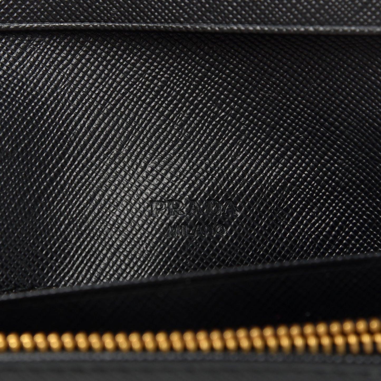 Saffiano Metal Bar Continental Flap Wallet Black