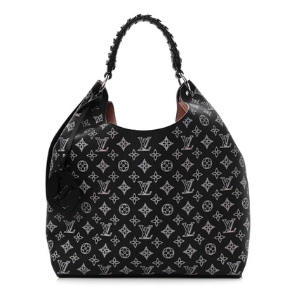Louis Vuitton Mahina Carmel Hobo PM Black 1 of 9