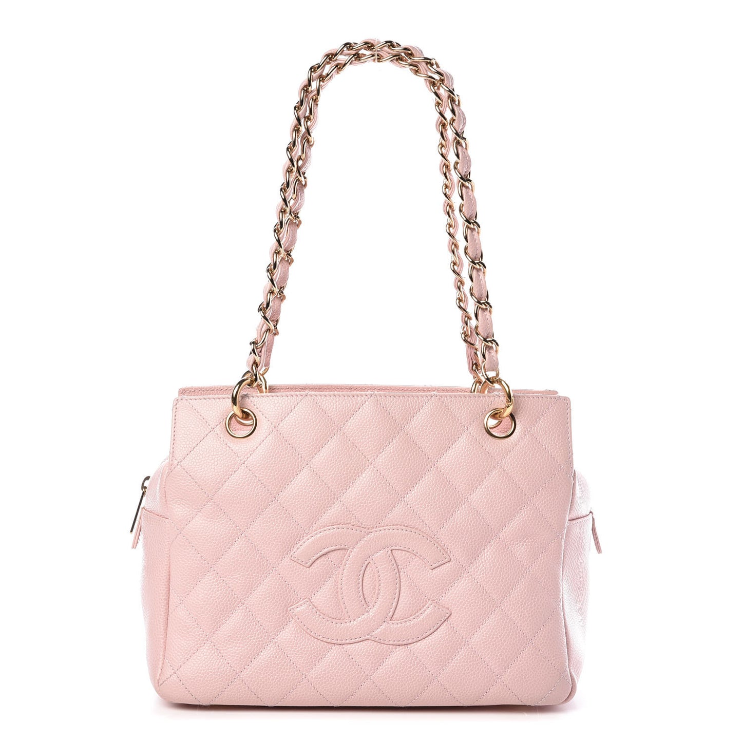 Caviar Quilted Petit Timeless Shopping Tote PTT Pink
