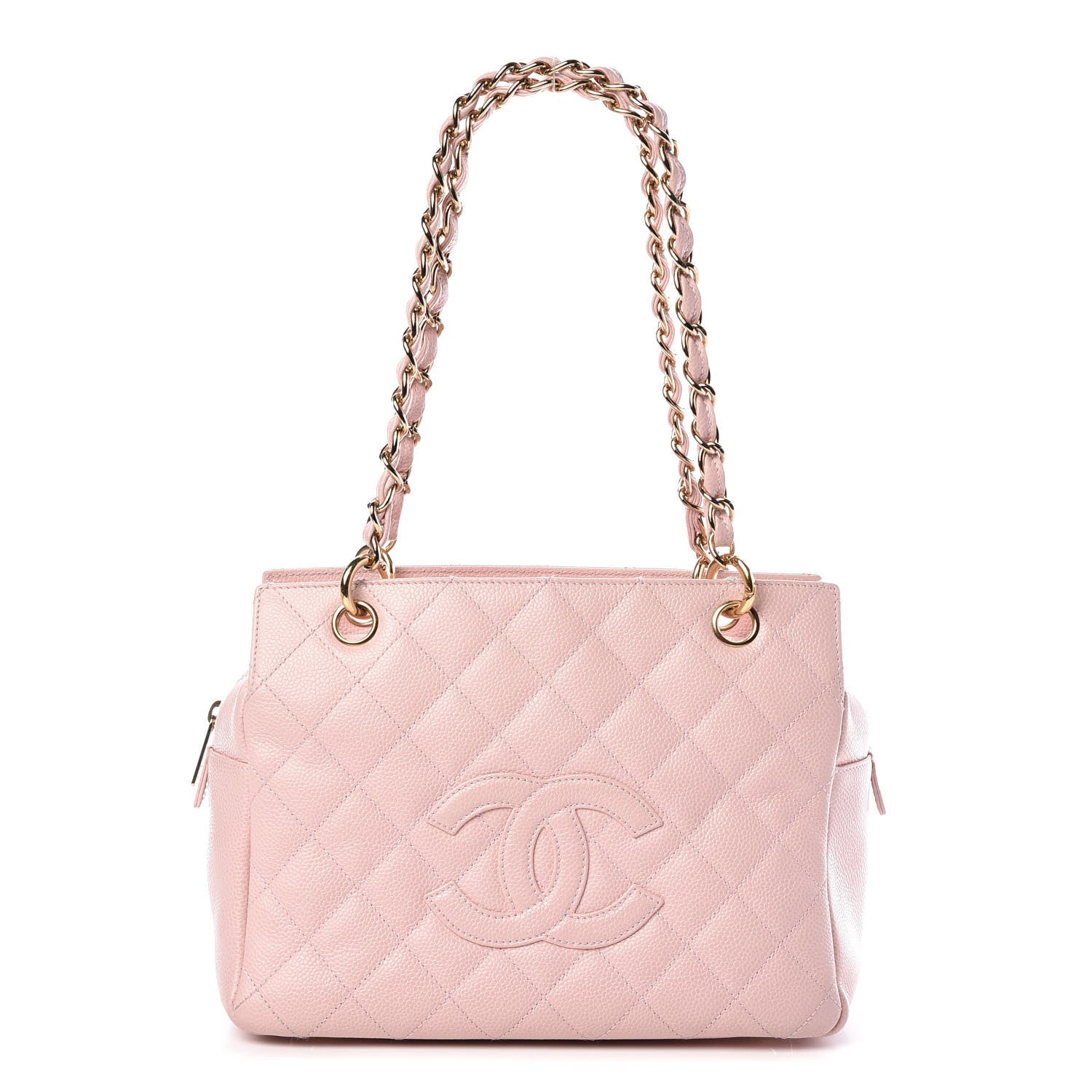 Chanel Caviar Quilted Petit Timeless Shopping Tote PTT Pink 1 of 12