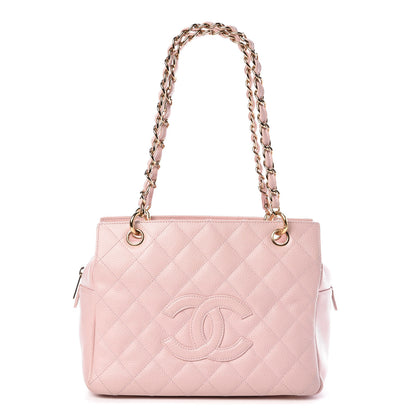 Chanel Caviar Quilted Petit Timeless Shopping Tote PTT Pink 1 of 12