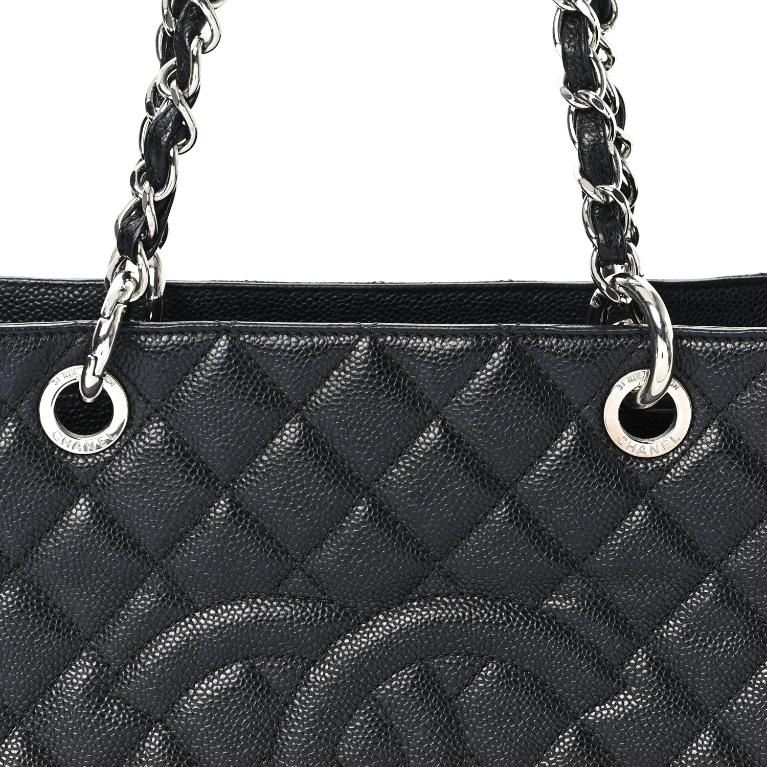 Chanel Caviar Quilted Grand Shopping Tote GST Black 8 of 11