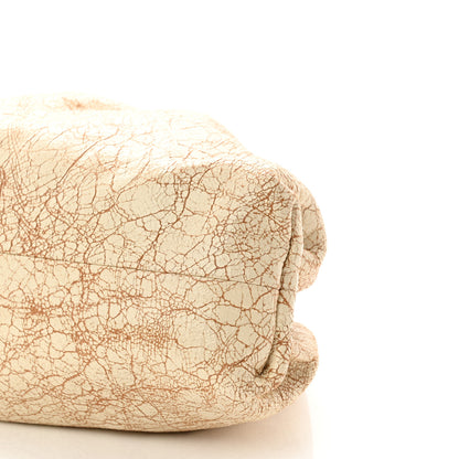 Bottega Veneta Crackled Calfskin The Pouch Oversized Clutch Zabaione 10 of 10