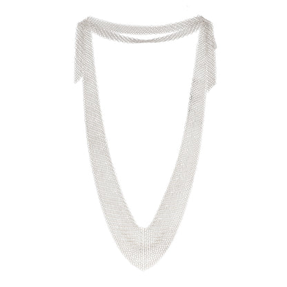Tiffany Sterling Silver Elsa Peretti Mesh Bib Necklace 2 of 3