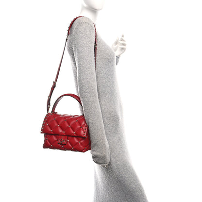 Valentino Garavani Nappa Medium Candystud Top Handle Bag Rosso Valentino 2 of 9