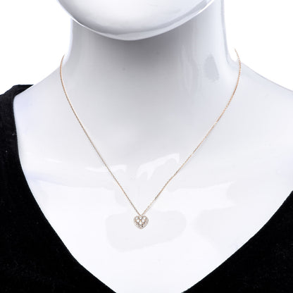 Cartier 18K Pink Gold Diamond Heart Paved Pendant Necklace 2 of 6