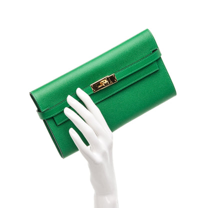Hermes Epsom Kelly Longue Wallet Bambou 2 of 7
