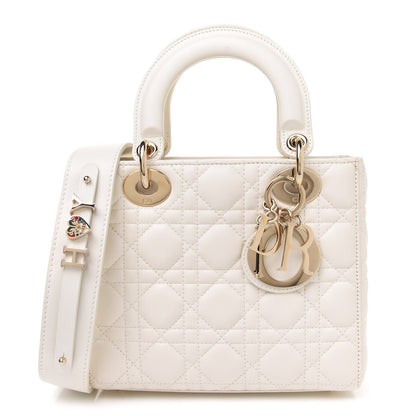 Christian Dior Lambskin Cannage Small My ABCDior Lady Dior White 1 of 14