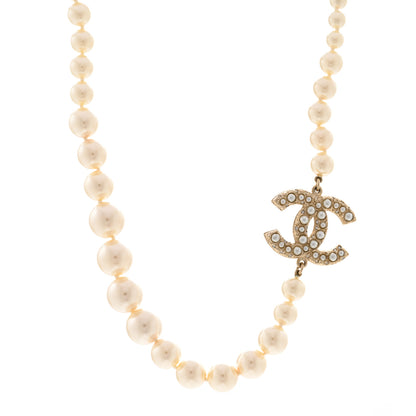 Chanel Pearl CC 100th Anniversary Necklace Light Gold 1 of 5