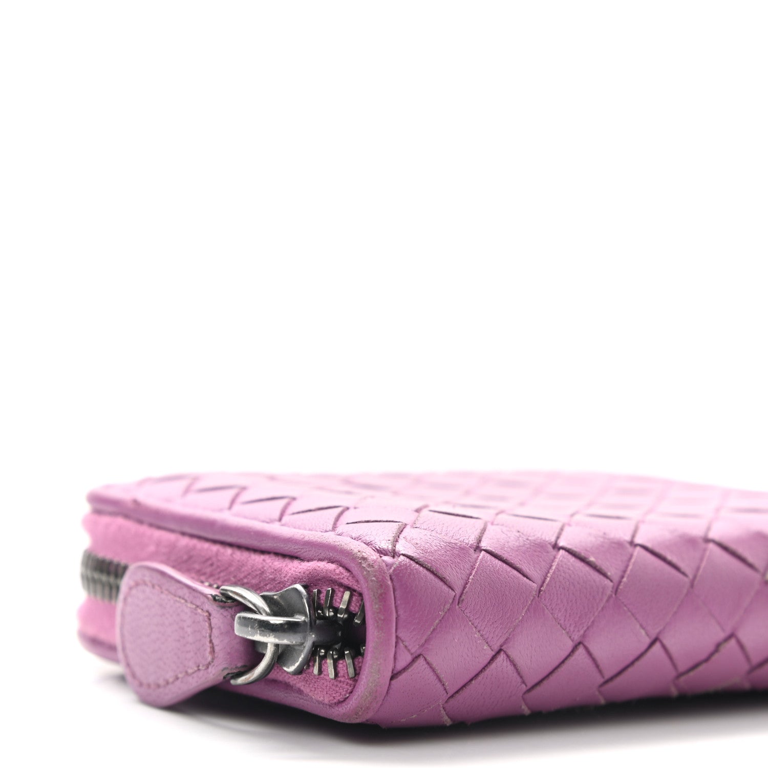 Bottega Veneta Nappa Intrecciato Zip Around Coin Purse Peony 7 of 9